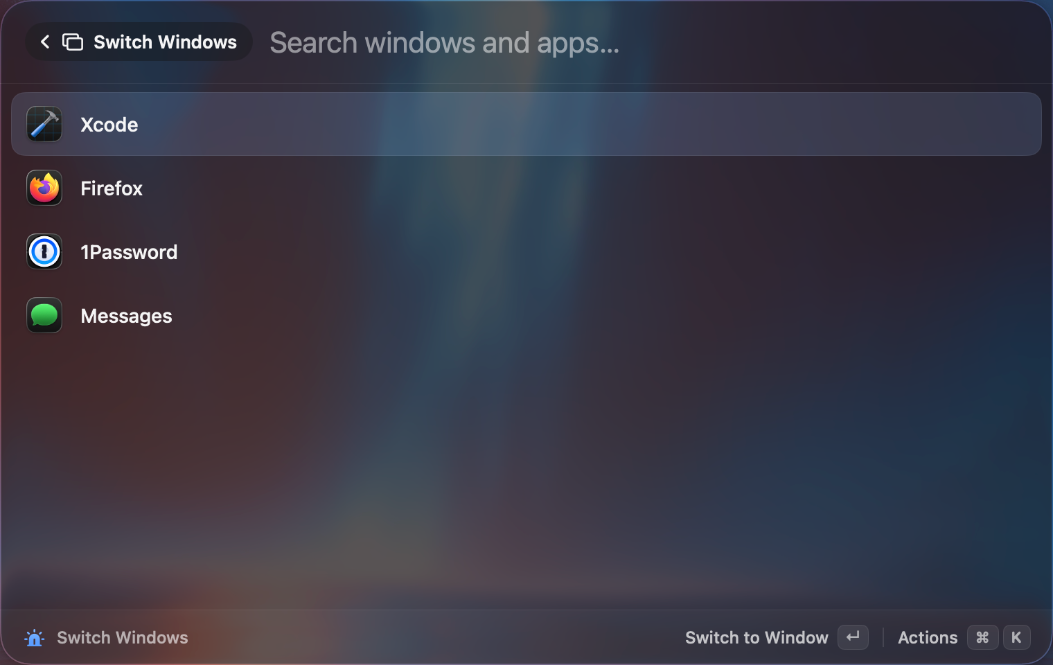 Beam Switch Windows